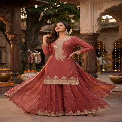 Premium Tora Silk Embroidered Salwar Suit Set with Dupatta